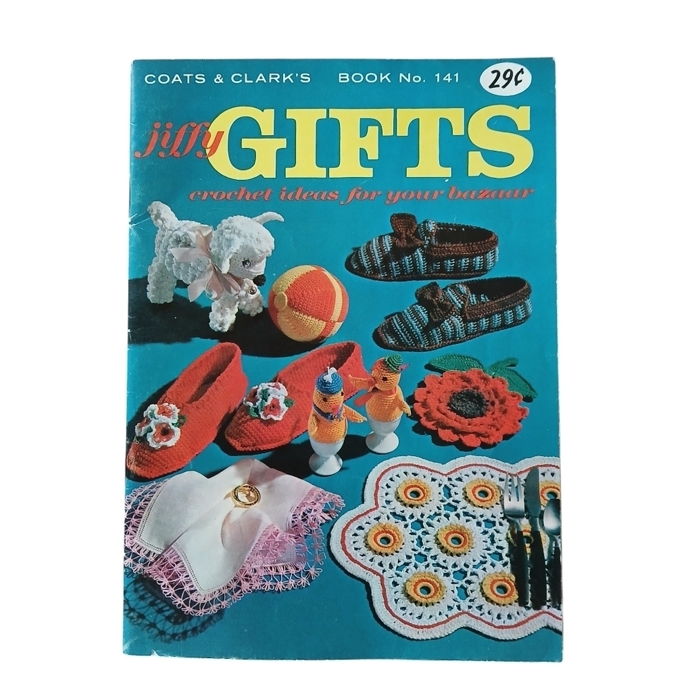 Vintage 1963 Coats & Clark's Jiffy Gifts Crochet Booklet #141 Creative Ideas